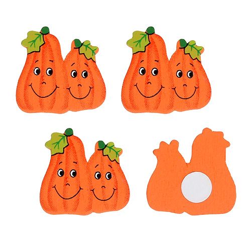 Floristik24 Wooden pumpkins for gluing 2.5cm orange 18 pcs