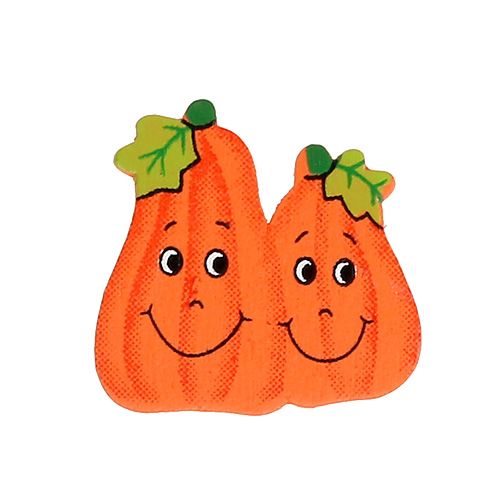Wooden pumpkins to glue 2.5cm orange 18pcs