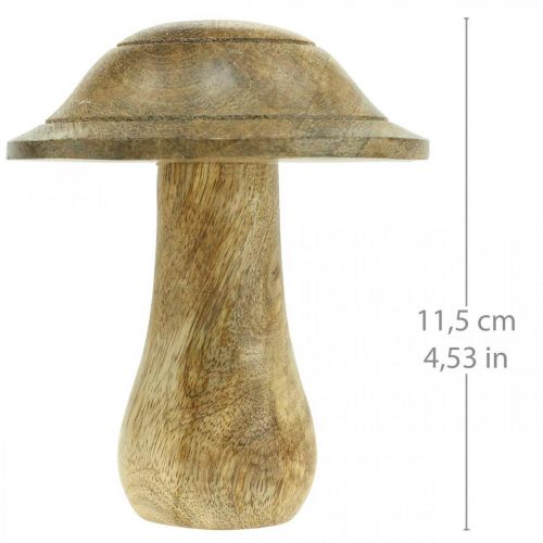 Product Wooden mushroom with grooves wooden decoration mushroom mango wood natural 11.5ר10cm