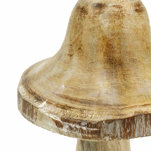 Floristik24 Wooden mushroom natural / white H20cm