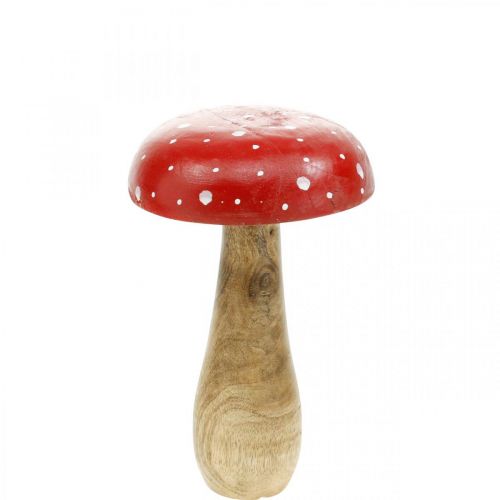 Floristik24 Fly agaric wooden deco mushroom autumn Ø12cm H19cm