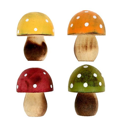 Floristik24 Wooden mushrooms scatter decoration 3cm assorted 24 pcs