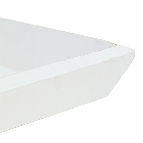 Floristik24 Wooden bowl 25cm x 25cm in white