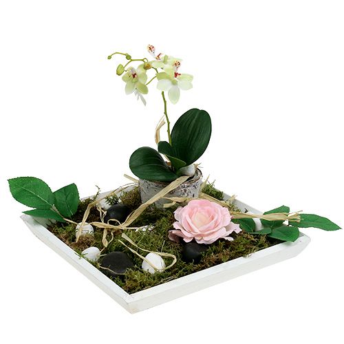 Floristik24 Wooden bowl 25cm x 25cm in white