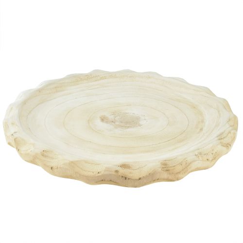 Decorative bowl wood Paulownia natural Ø36cm