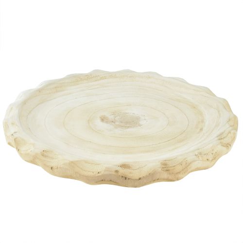 Floristik24 Decorative bowl wood Paulownia natural Ø36cm