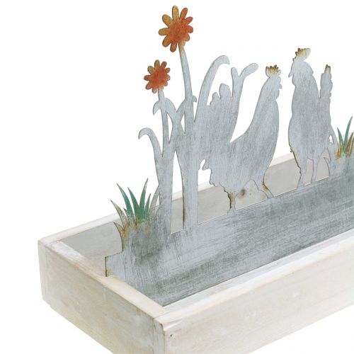 Product Wooden tray with decorative plug spring meadow 43cm