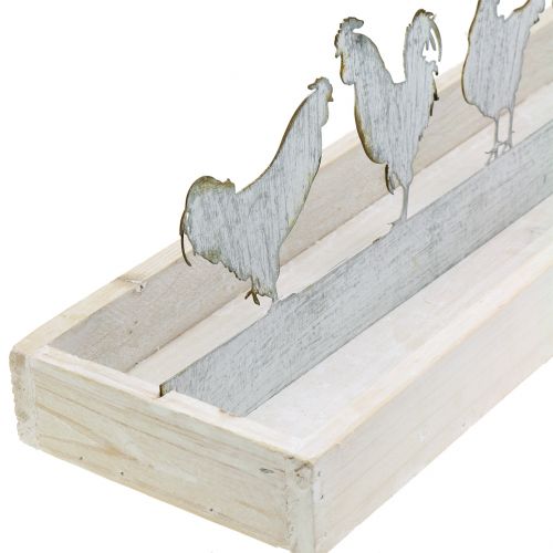 Product Wooden tray with figurines Cocks 46cm