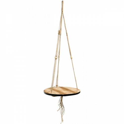 Floristik24 Plant swing, flower tray on a rope, hanging basket with macrame Ø34cm L84cm