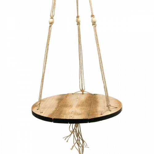 Product Plant swing, flower tray on a rope, hanging basket with macrame Ø34cm L84cm