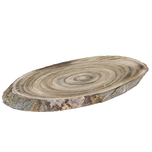 Oval wooden disc 30cm - 40cm burnt