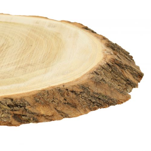 Product Wooden discs oval nature 20cm - 23cm 3pcs