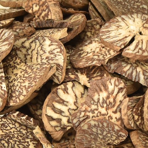 Product Wooden discs decorative betel nut slices areca 1-3.5cm 300g