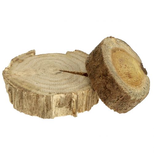 Floristik24 Wooden discs wood rings nature 500g