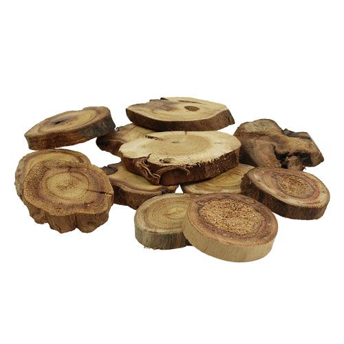 Floristik24 Wooden discs nature 6-8cm 500g