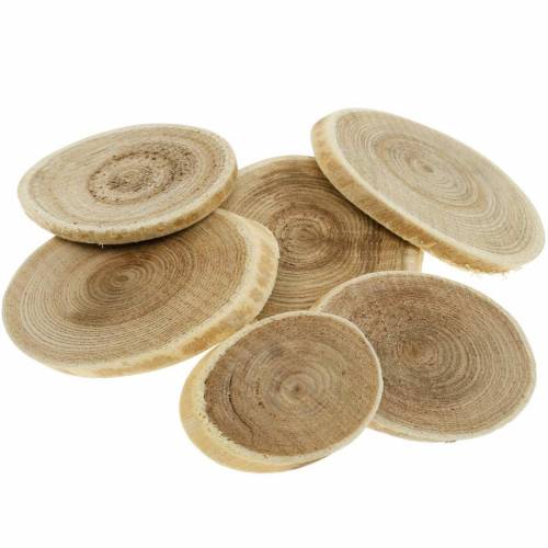 Floristik24 Decorative wooden discs oval natural disc Ø4-7cm wooden decoration 400g