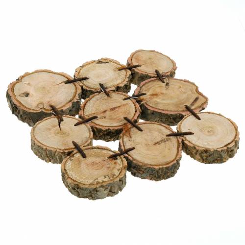 Floristik24 Decorative coaster, wooden slices, natural 22 × 22cm