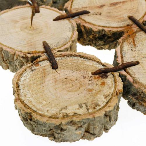 Floristik24 Decorative coaster, wooden slices, natural 22 × 22cm