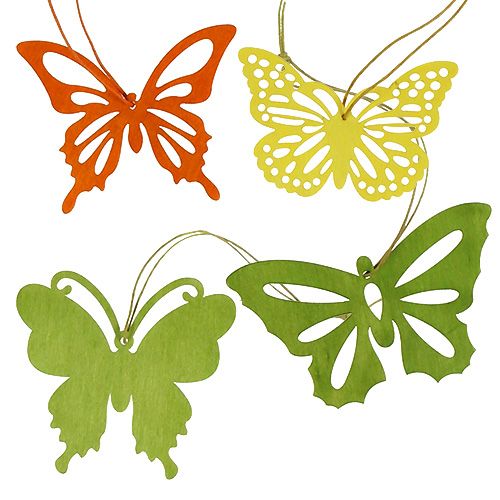Product Wooden butterflies for hanging 8cm - 10cm 24pcs