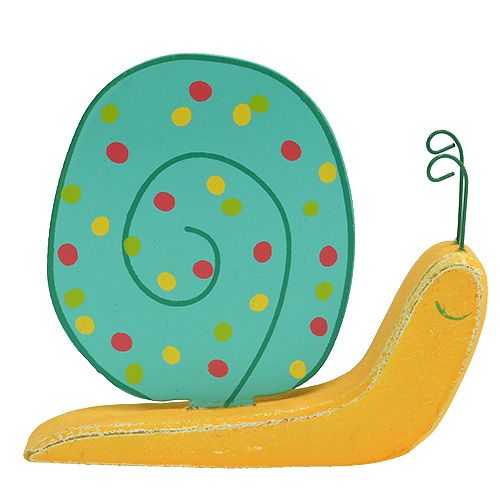 Floristik24 Wooden snail 10,5 x 9cm colorful 6pcs