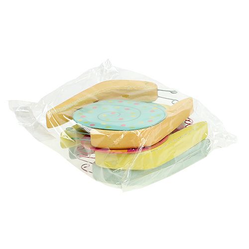 Floristik24 Wooden snail 10,5 x 9cm colorful 6pcs