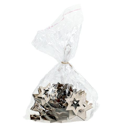 Floristik24 Wooden star mix 2.5cm - 7cm whitewashed 35p