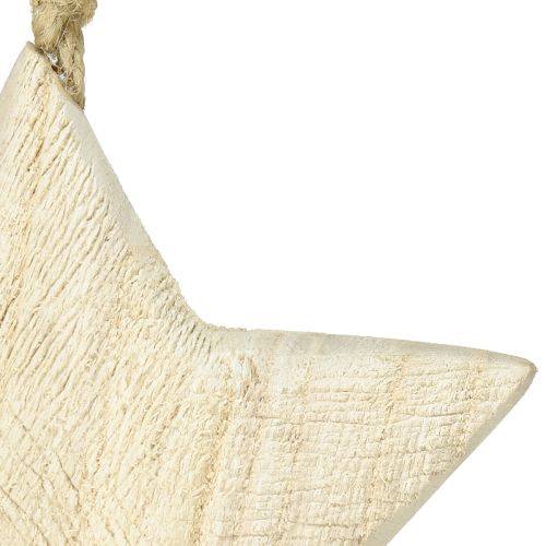 Product Wooden star natural Christmas decoration wood Ø13.5cm