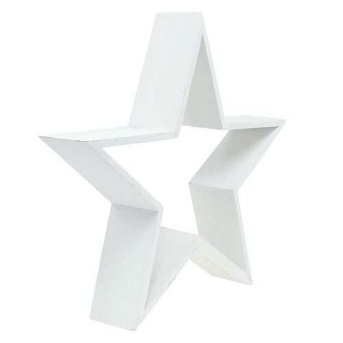 Product Wooden Star Set White 4pcs