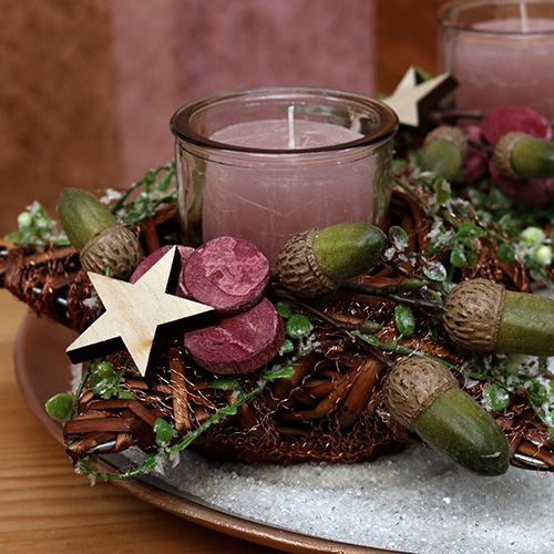 Floristik24 Wooden stars 2.5cm -7cm natural 48 pcs