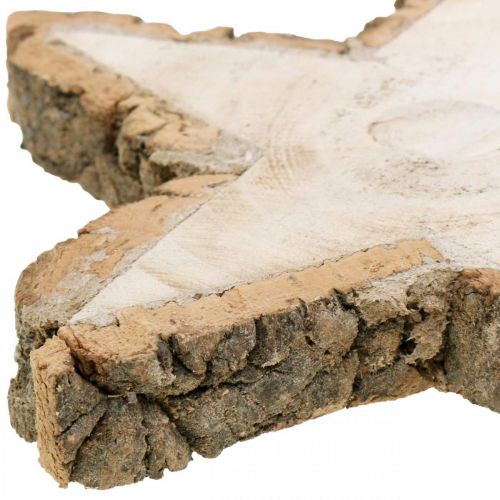 Floristik24 Tray made of tree slice, Christmas, wood decoration star, natural wood Ø20cm
