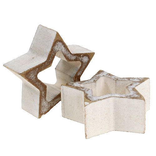 Floristik24 Wooden stars open 5cm 12pcs