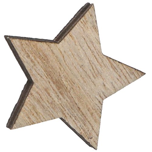 Product Wooden stars for scattering natural Christmas Ø3cm 100 pcs