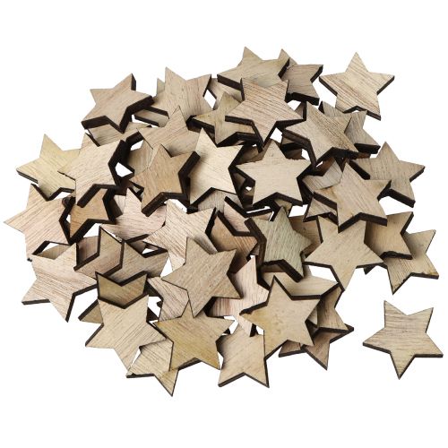 Product Wooden stars for scattering natural Christmas Ø3cm 100 pcs