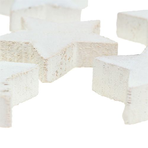 Floristik24 Wooden stars 5cm white 16 pcs