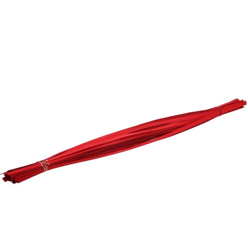 Floristik24 Wooden strip braided ribbon red 95cm - 100cm 50pcs