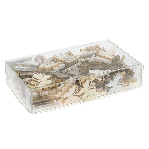 Floristik24 Wood litter decoration sort. 2cm natural 144pcs