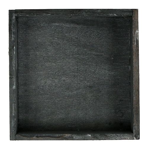 Product Wooden tray gray 14cm x 14cm x 3cm 5pcs