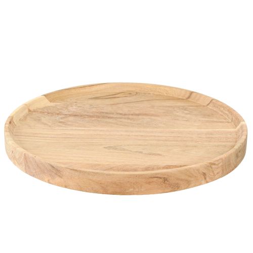 Product Wooden tray round made of acacia wood natural Ø30cm H2.5cm