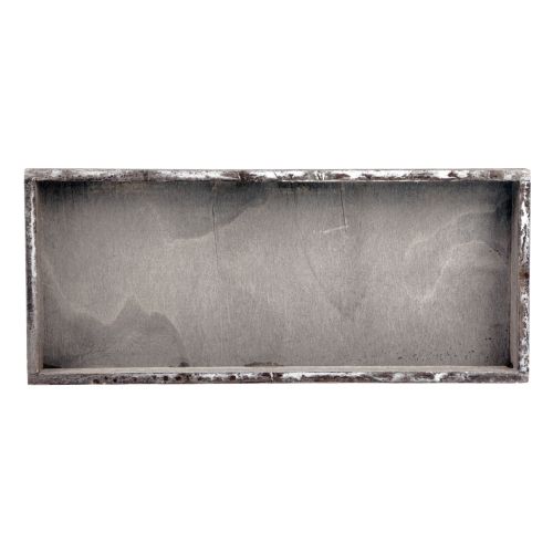 Floristik24 Wooden tray vintage square decorative tray wood grey 35×15×3cm