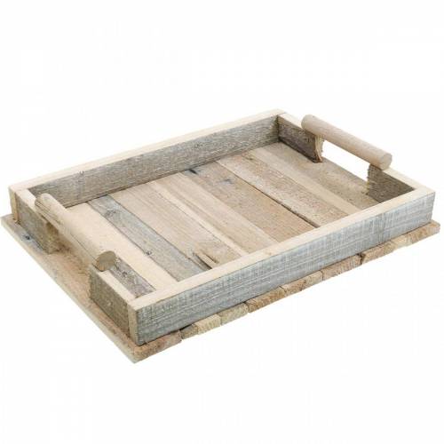 Floristik24 Decorative tray, wooden decoration, wooden tray, table decoration 37.5cm