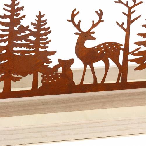 Floristik24 Wood tray forest with animals 50cm x 17cm