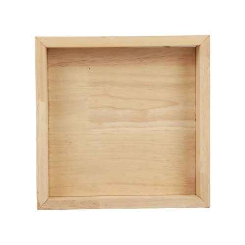Product Wooden tray decorative tray wood square natural 20×20×3.5cm