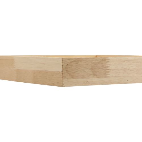 Floristik24 Wooden tray decorative tray wood square natural 25×25×3.5cm