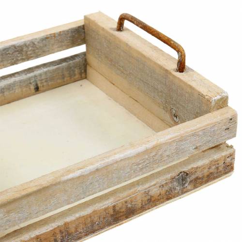 Product Wooden tray with handles square 30×30/24×24/18×18cm set of 3
