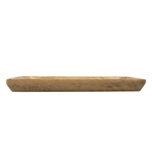 Product Wooden tray rectangular natural mango wood 25x13x2.5cm