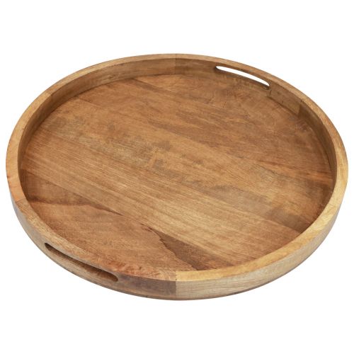 Floristik24 Wooden Tray Round Serving Tray Natural Mango Wood Ø48cm H4cm