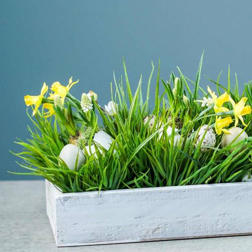 Floristik24 Shabby Chic Wooden Tray White Rectangular 37.5cm x 14.5cm H6.3cm