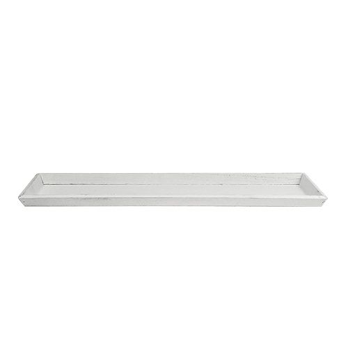 Floristik24 Wooden tray white L57.5cm W16cm H3cm 1p