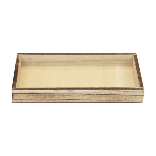 Floristik24 Wooden tray flamed decorative tray table decoration rustic 24×12×3cm