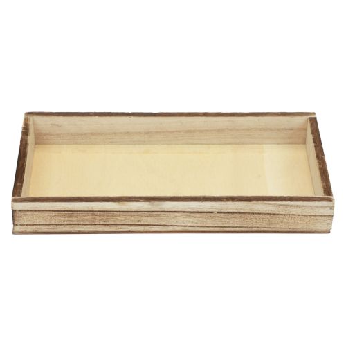 Floristik24 Wooden tray flamed decorative tray table decoration rustic 30×15×3cm